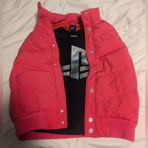Gap pink puffer vest Small